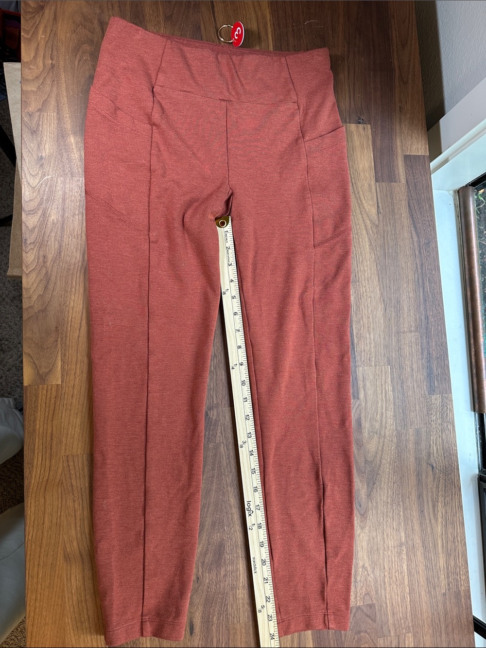 cabi Lean Leggings Women’s Small Amber Rust Ponte Knit Pull On Pants Pockets